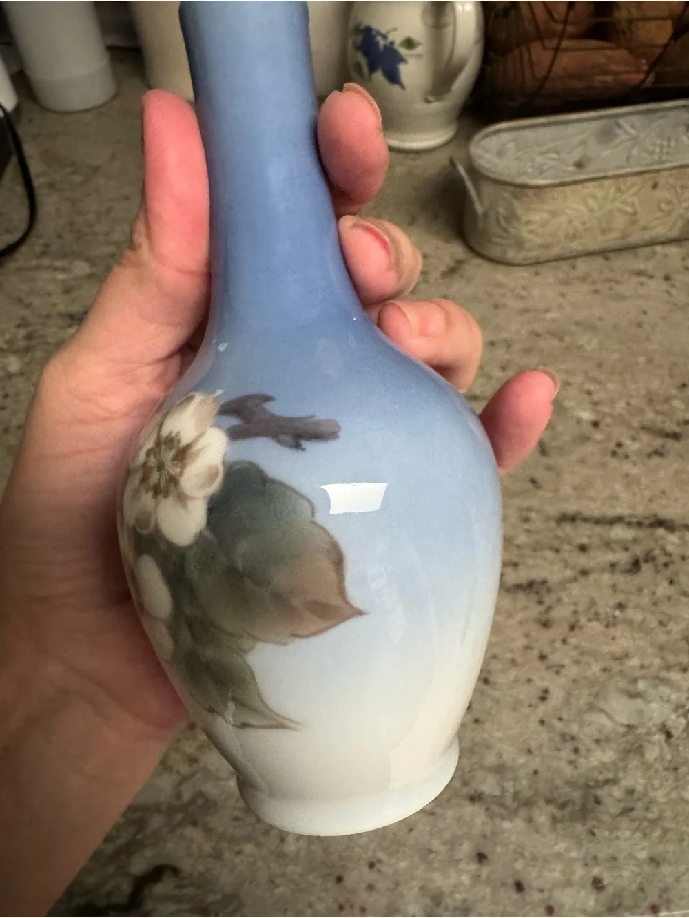 Royal Copenhagen Blackberry Branch Bud Vase